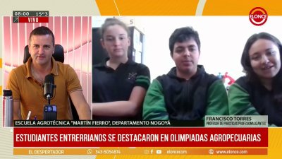Estudiantes de la Agrotécnica N° 83 “Martín Fierro” representaron a Entre Ríos en las Olimpiadas Agropecuarias